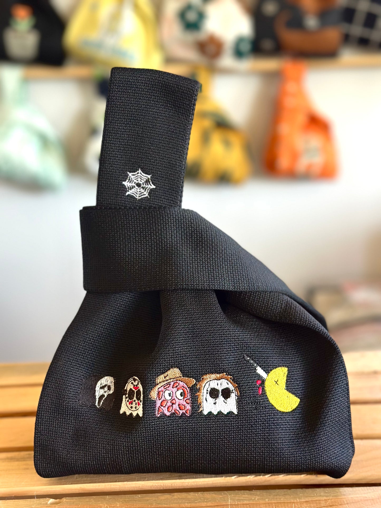 Embroidery Knit Bag - Halloween