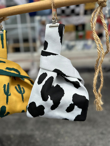 Knit Tote Bag - Cow