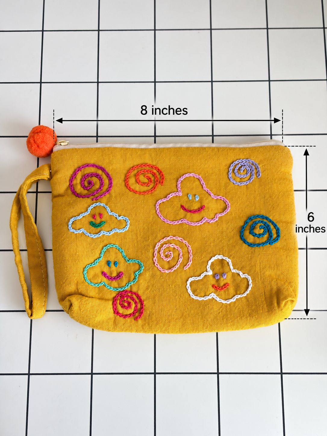 Hand-Embroidery Makeup Pouch A