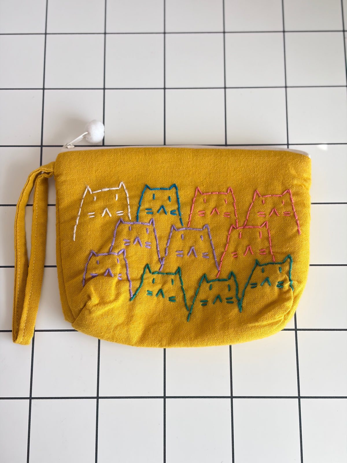 Hand-Embroidery Makeup Pouch A