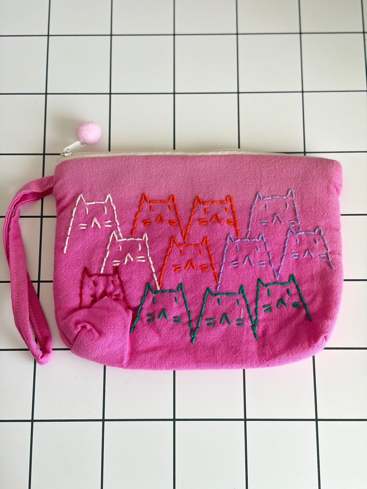 Hand-Embroidery Makeup Pouch E