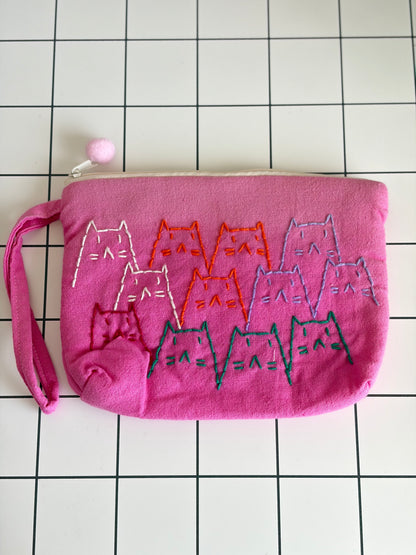 Hand-Embroidery Makeup Pouch E