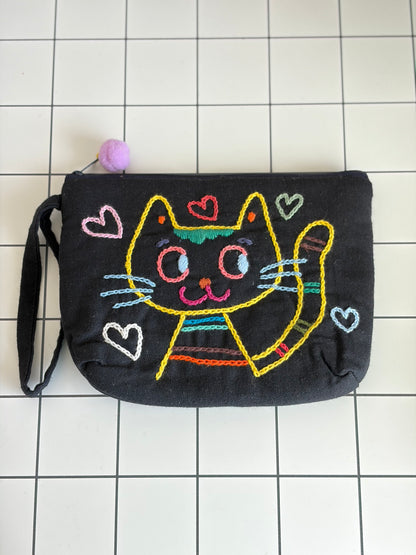 Hand-Embroidery Makeup Pouch I