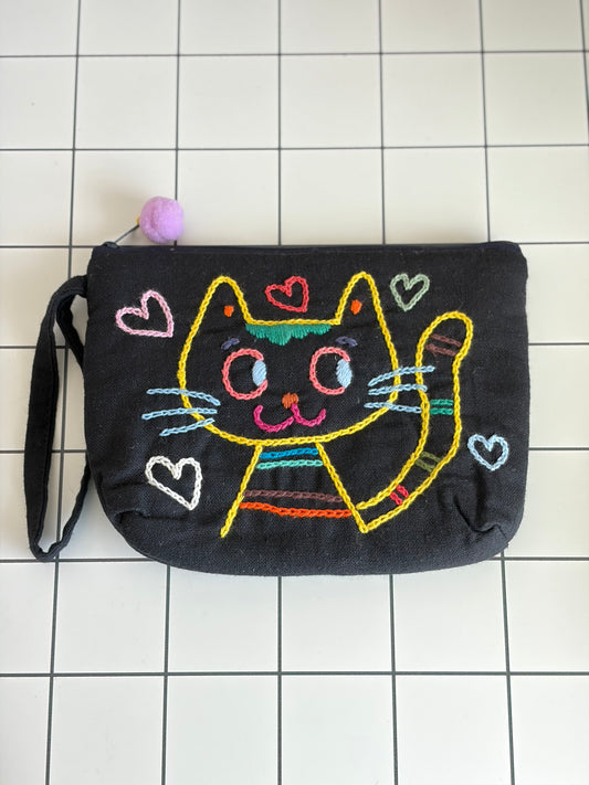 Hand-Embroidery Makeup Pouch I