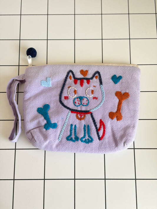 Hand-Embroidery Makeup Pouch K