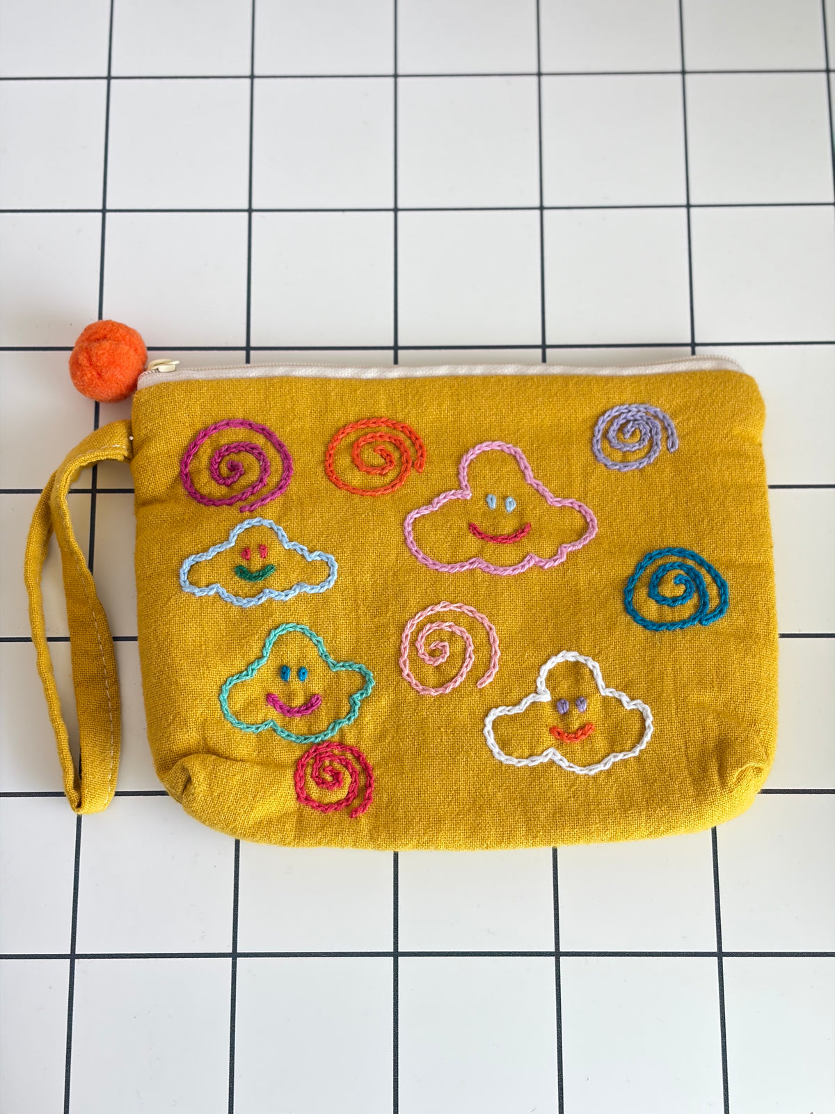 Hand-Embroidery Makeup Pouch N