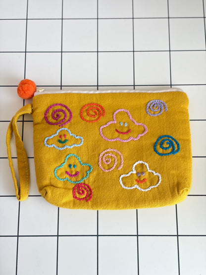 Hand-Embroidery Makeup Pouch N