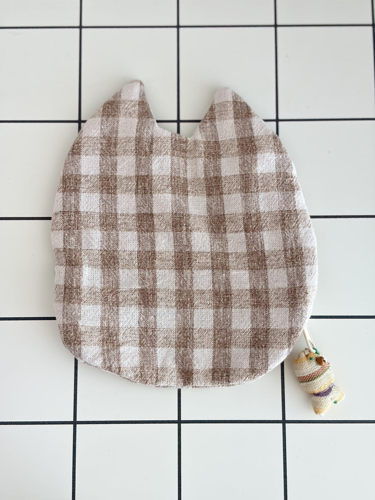 Little Stitch Pouch- Brown Checker C