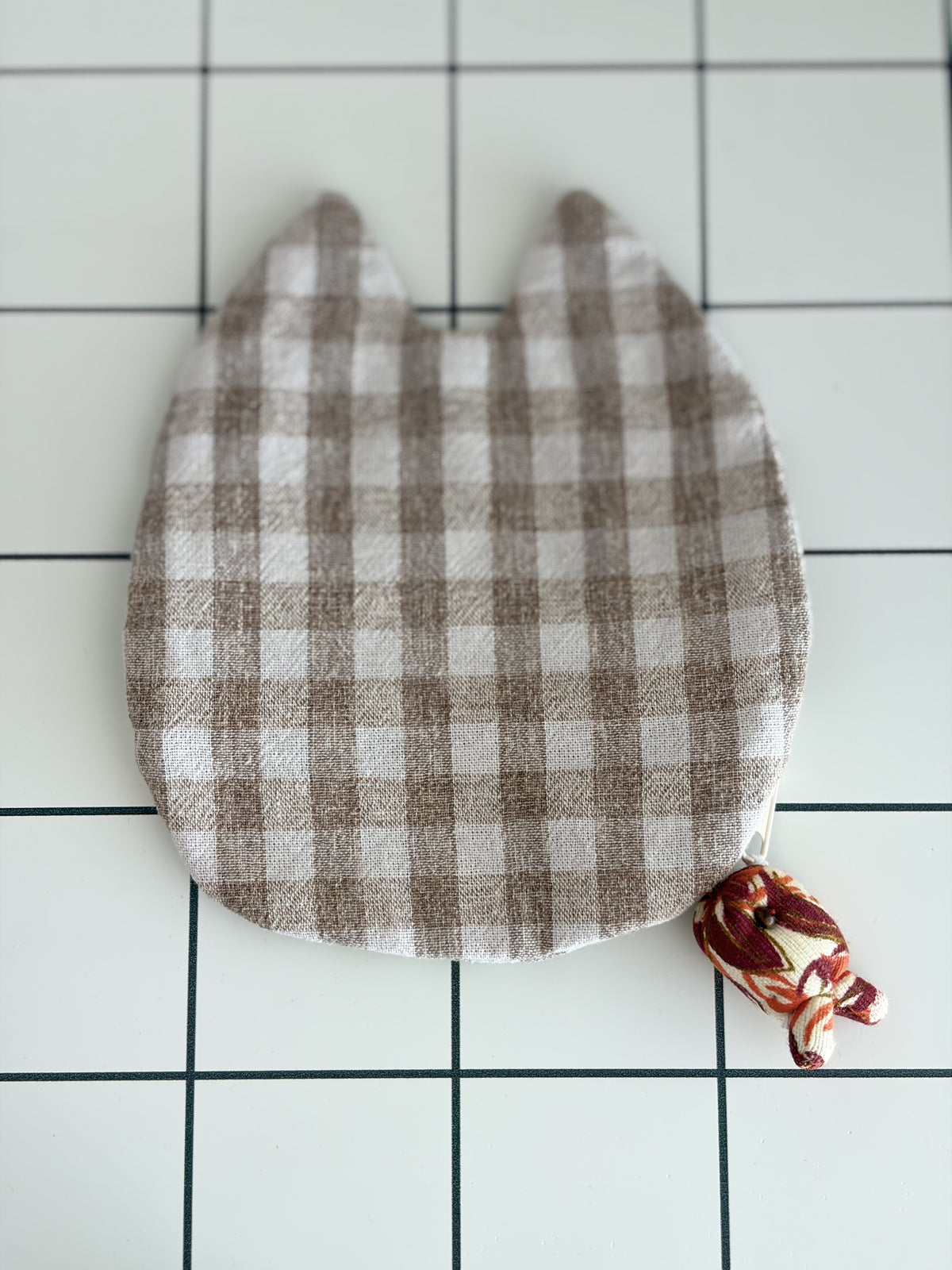 Little Stitch Pouch- Brown Checker H