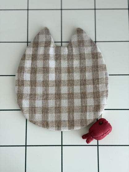 Little Stitch Pouch- Brown Checker J