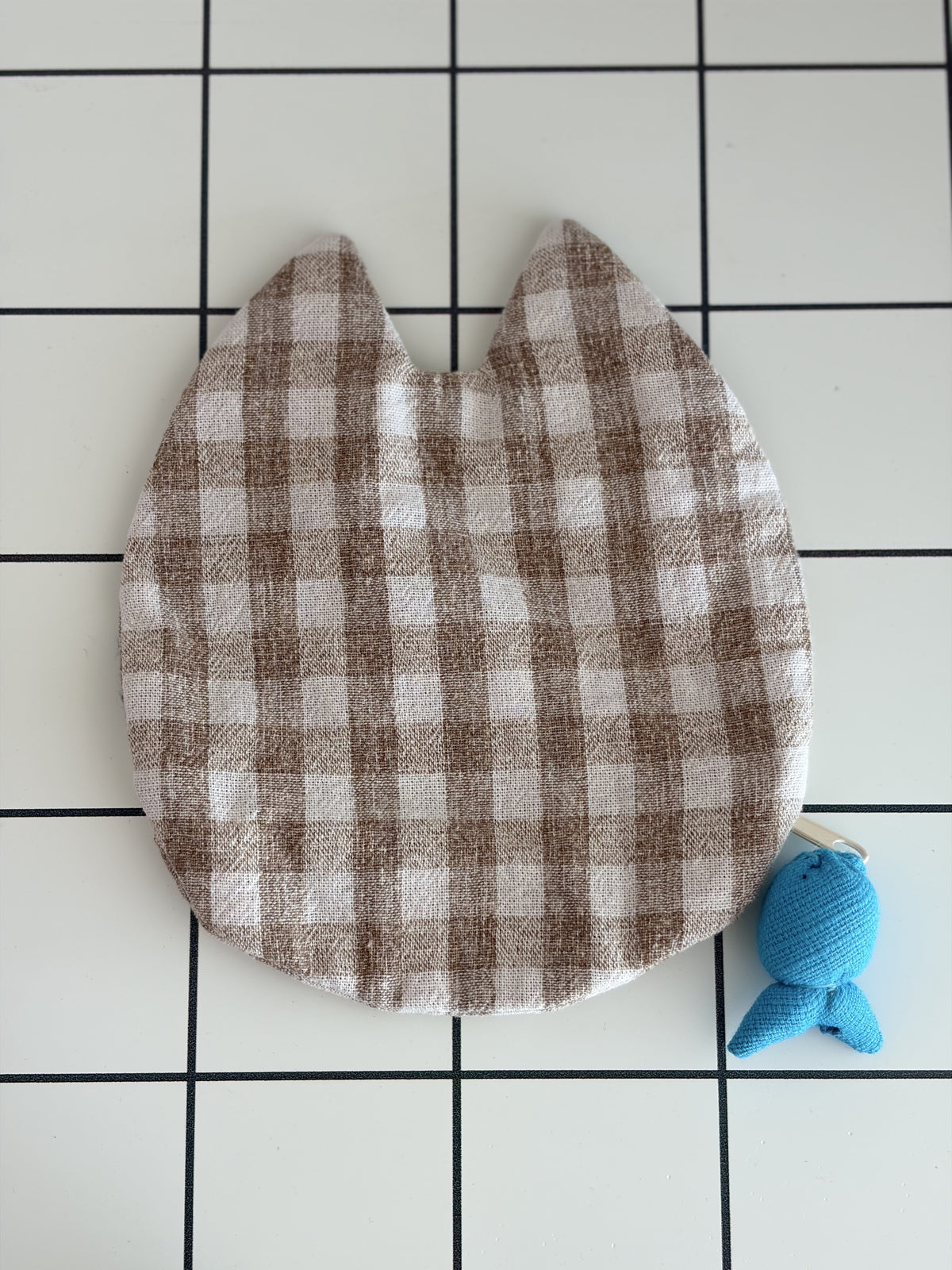 Little Stitch Pouch- Brown Checker K