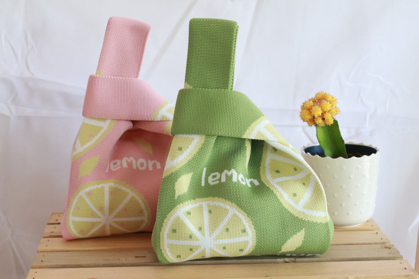 Knit Tote Bag - Lemon (More Color)