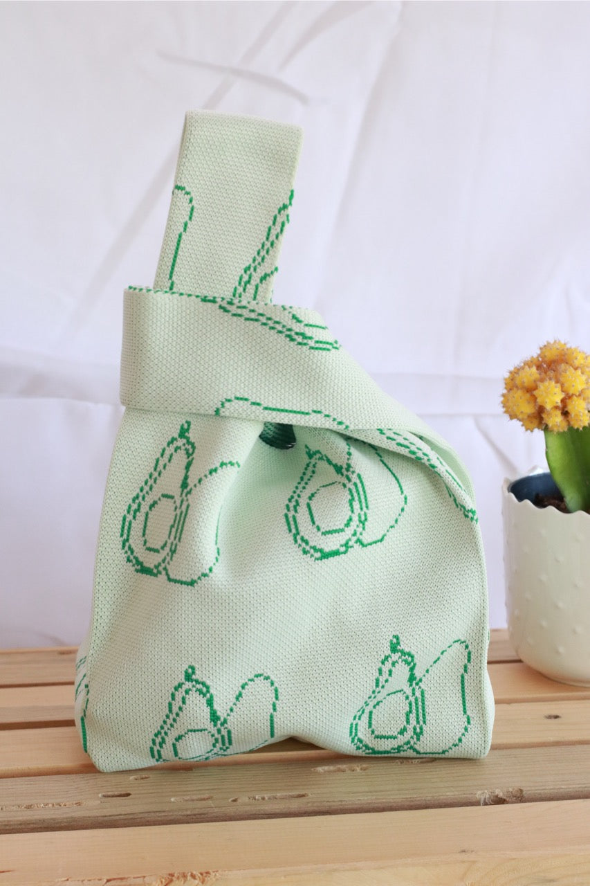 New ! Knit Tote Bag - Avocado