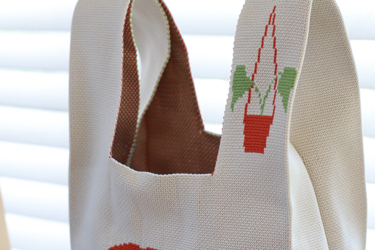 New ! Knit Tote Bag - Dog