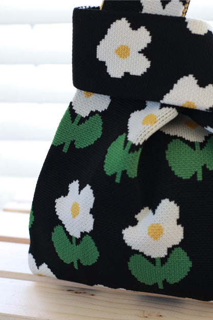 Knit Tote Bag - Little Flower