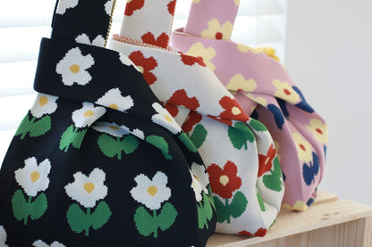 Knit Tote Bag - Little Flower