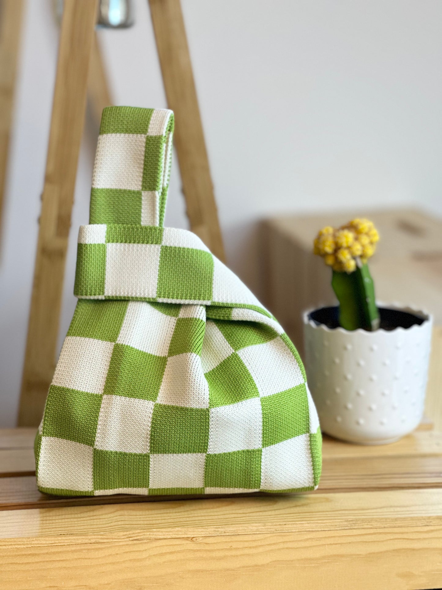 Knit Tote Bag - Color Checker