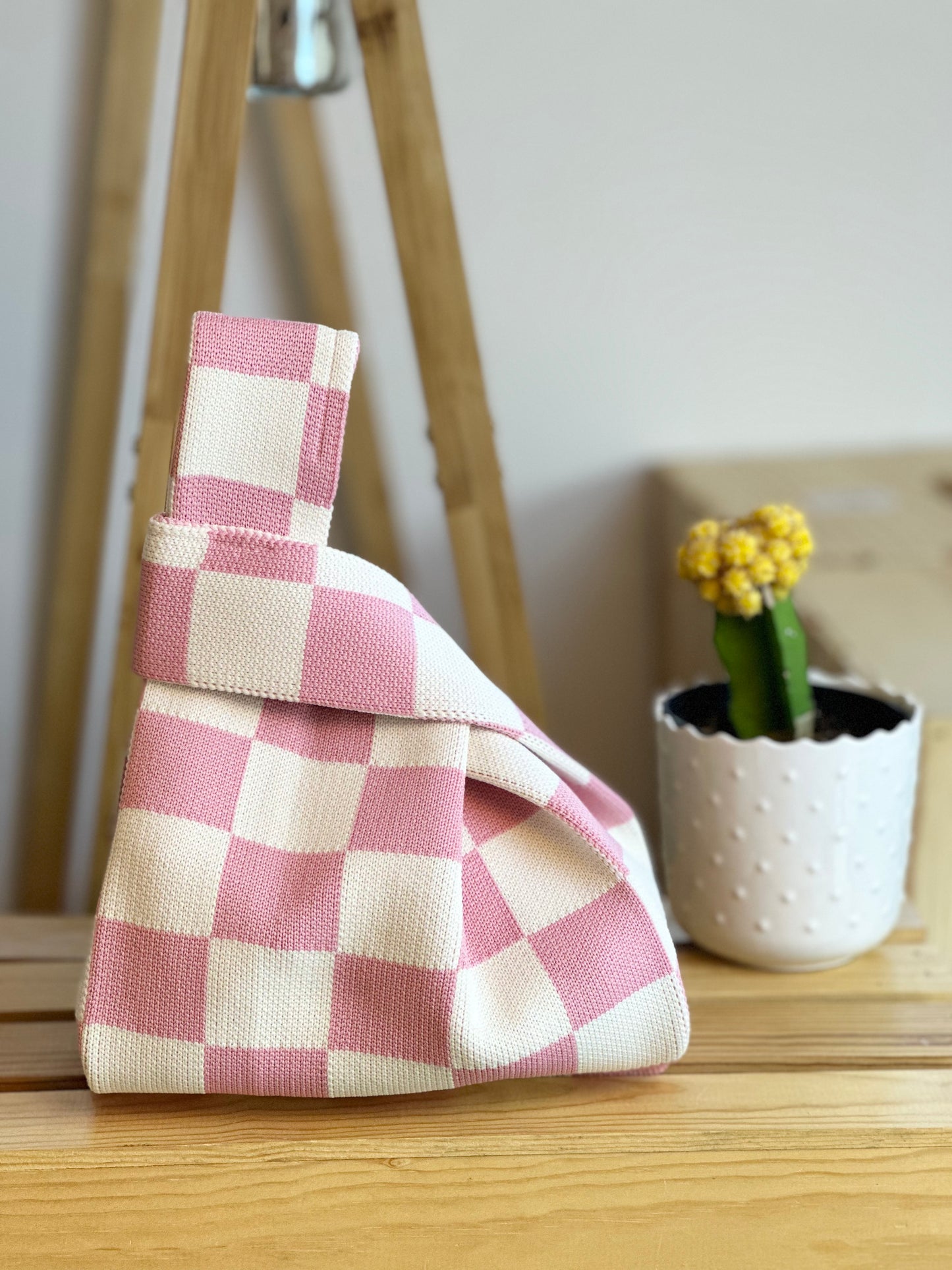 Knit Tote Bag - Color Checker