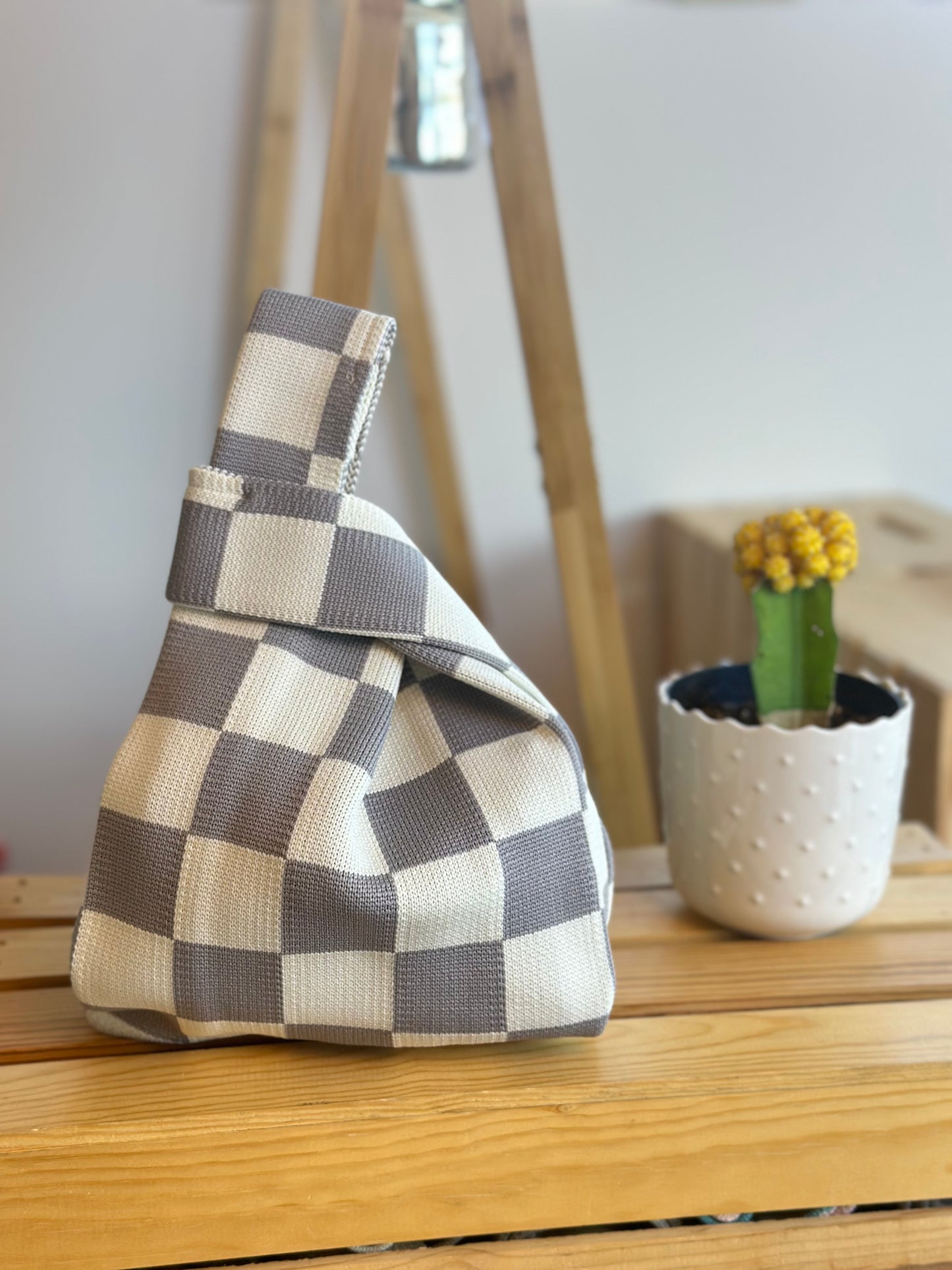 Knit Tote Bag - Color Checker