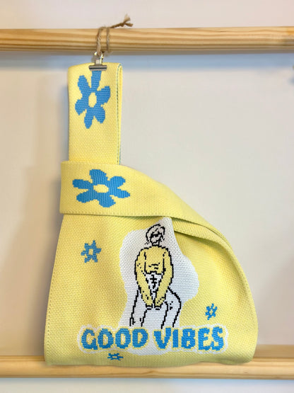 Knit Tote Bag - Good Vibes