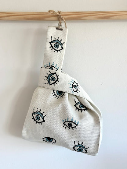 Knit Tote Bag - Evil Eyes