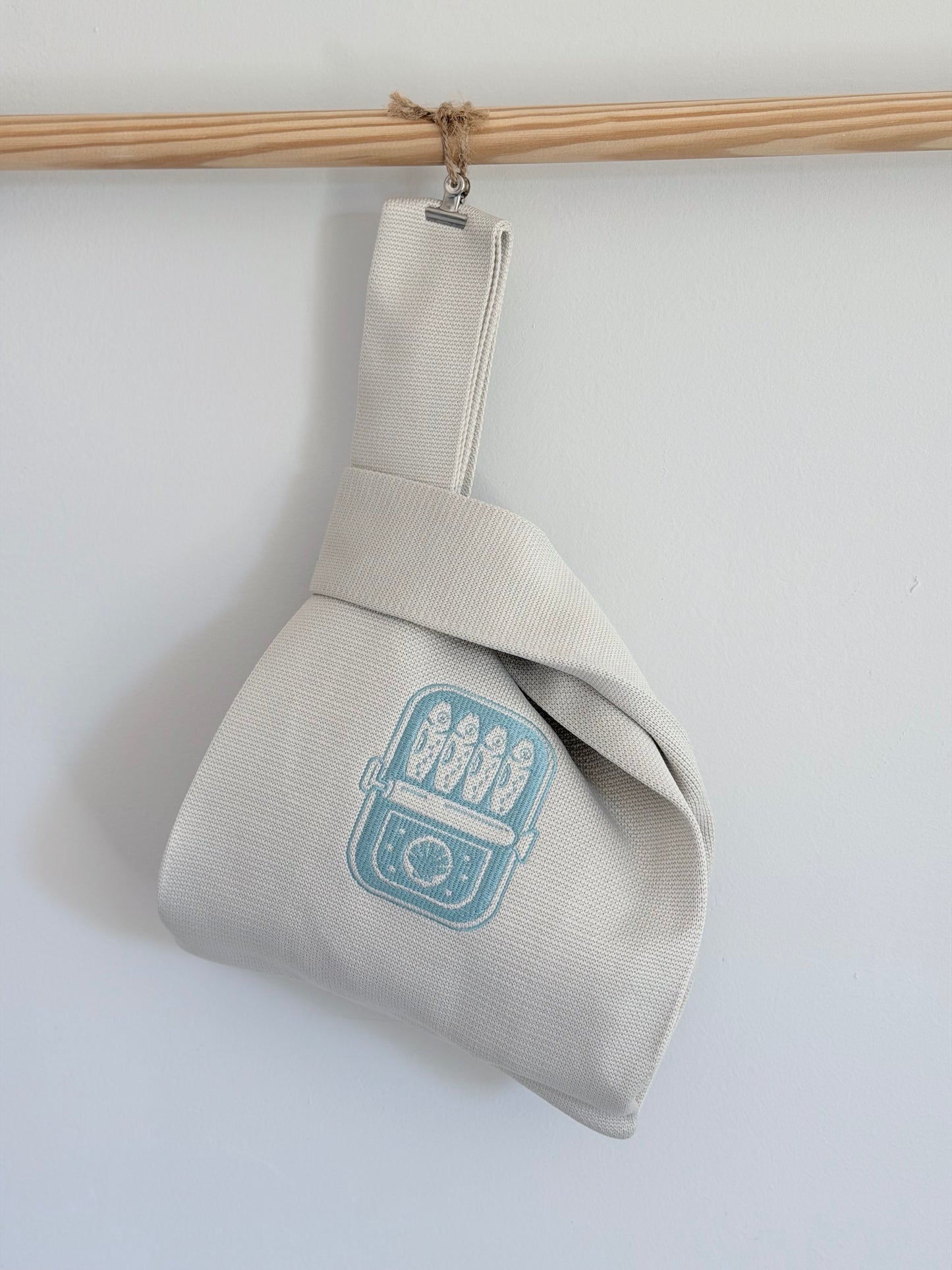 Embroidery Knit Bag - Fish