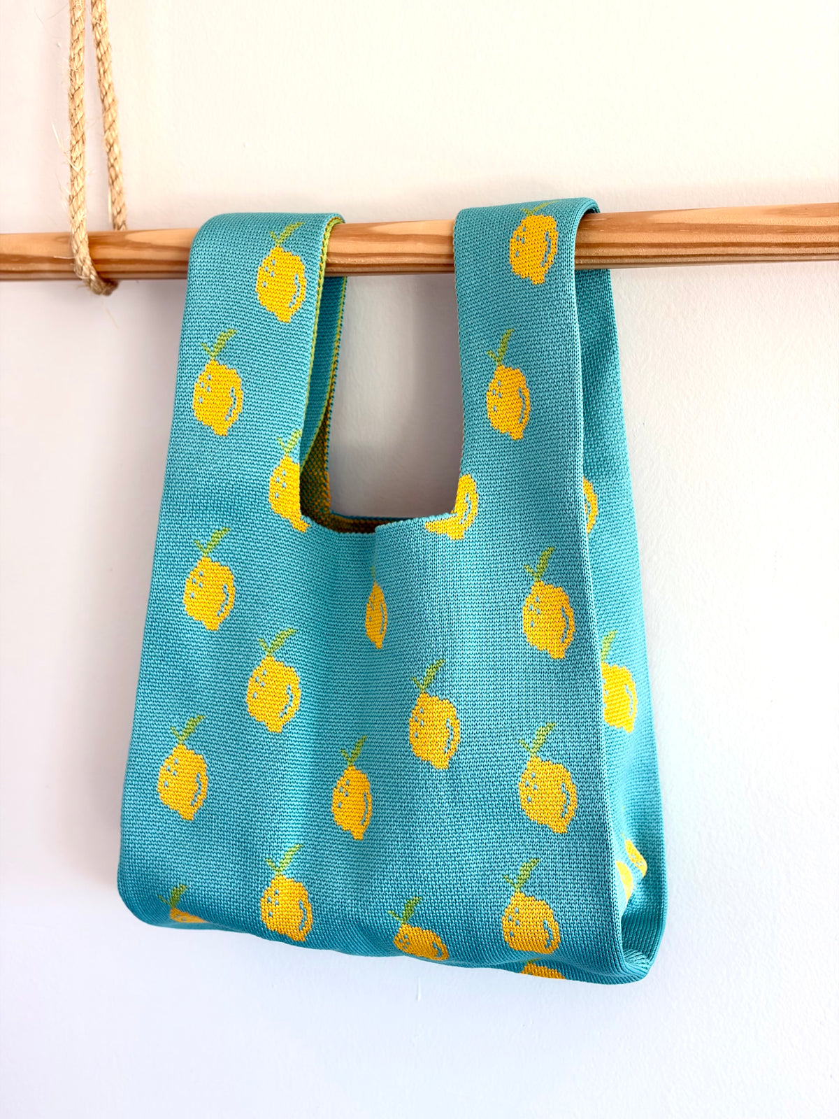 Little Lemon Knit Tote Bag