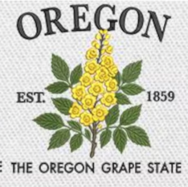 Large Embroidery Knit Bag - State Flower