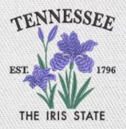 Large Embroidery Knit Bag - State Flower