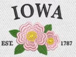 Large Embroidery Knit Bag - State Flower