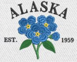 Large Embroidery Knit Bag - State Flower