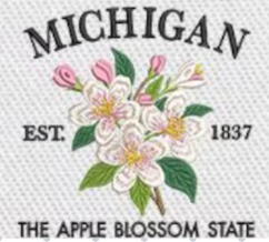 Large Embroidery Knit Bag - State Flower