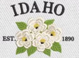 Large Embroidery Knit Bag - State Flower