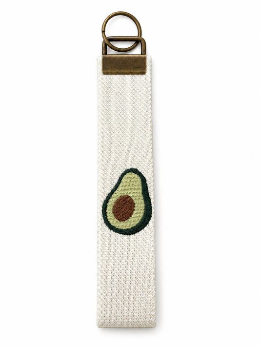 Embroidered Keychain - Avocado