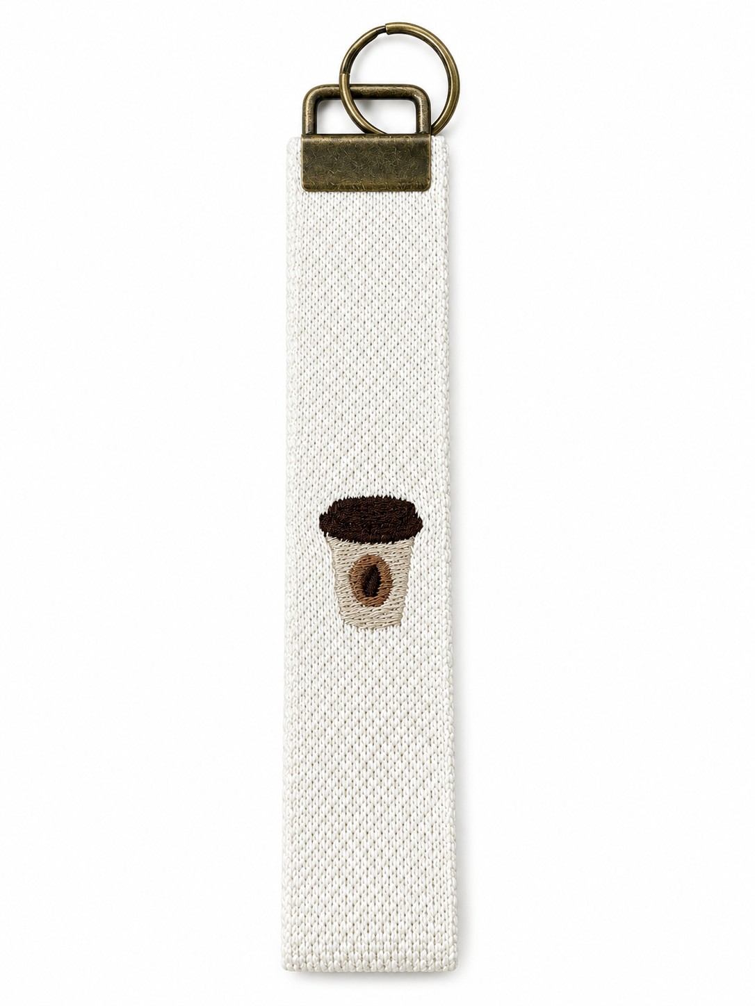 Embroidered Keychain - Coffee Cup