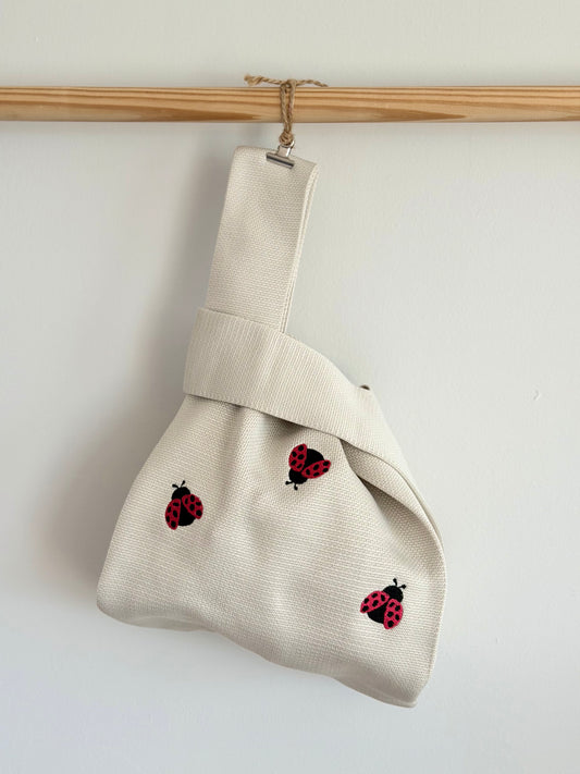 Embroidery Knit Bag - Ladybug