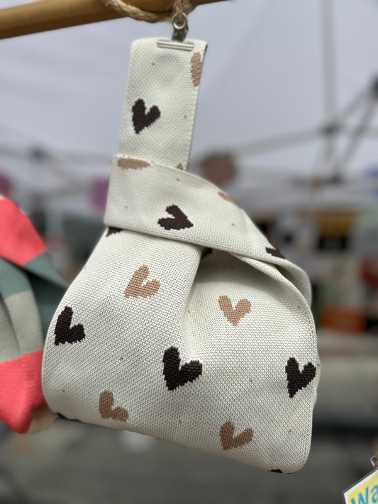 Knit Tote Bag - little heart