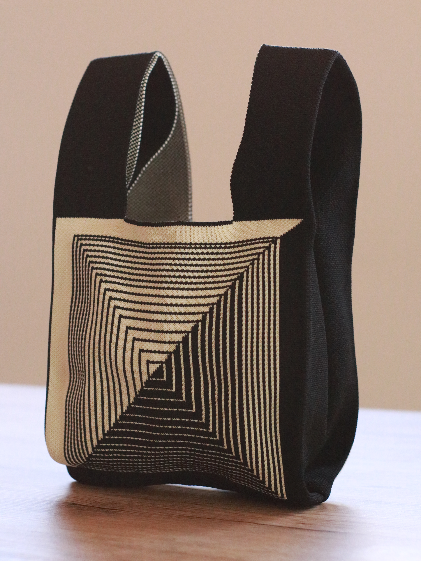 Knit Tote Bag- Big Square, Urban Style