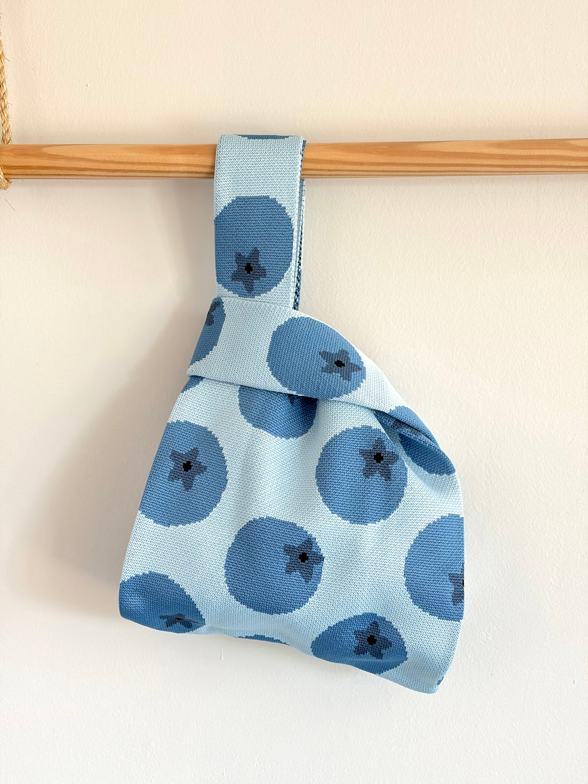 Blueberry Knit Tote Bag