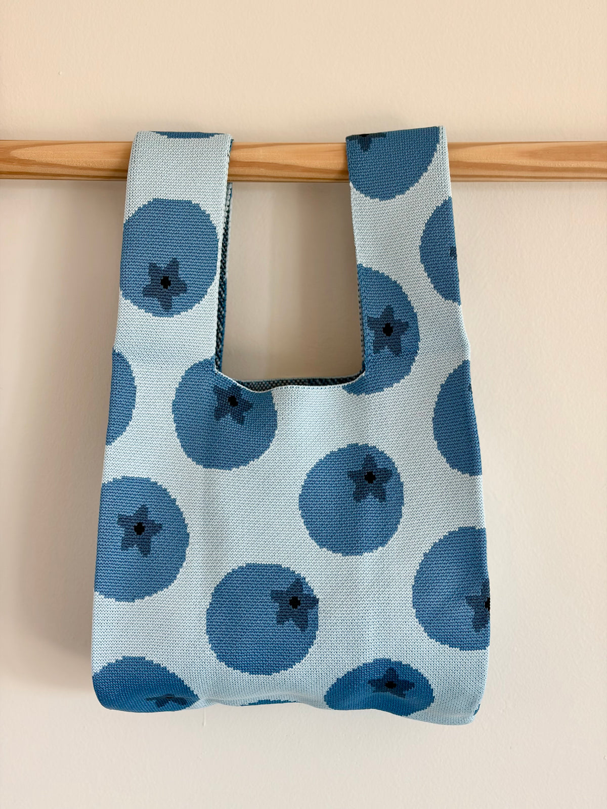 Blueberry Knit Tote Bag