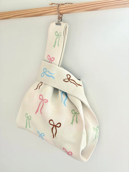 New! Knit Tote Bag - Bow
