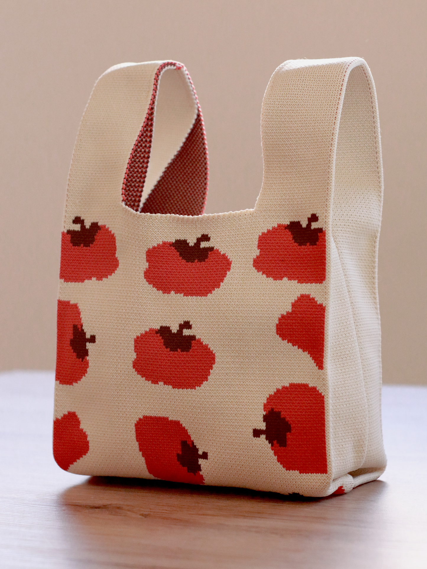 Knit Tote Bag- Little Tomato