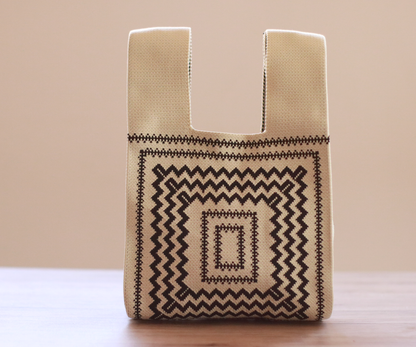 Knit Tote Bag-Square Line (More Color)